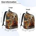 thumbnail image 2 of Bingfone Valley Meditating Guinea Pig Print Canvas College Laptop Backpack, Large Capacity Lightweight College Bookbag Casual Daypack-Small, 2 of 5