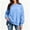 Blue, variant on Side Split Sweatshirt for Women Fall Outfits Fashion Long Sleeve Tops Crewneck Sweatshirt Business Casual, Trendy