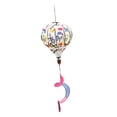 thumbnail image 2 of Molino de viento con forma de globo aerostático, manga de viento giratoria para decoración de porches y jardines. Mariposa beige, 2 of 9