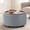 Faux Leather Grey, variant on 29.1 Inch Round Boucle Storage Ottoman Coffee Table with Removable Lid Top for Living Room, Beige