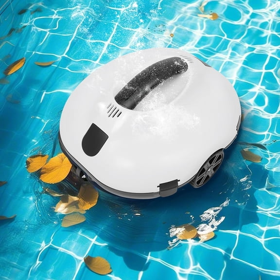 Cordless Automatic Robotic Pool Cleaner for Above Ground Flat Pools, Up to 861 Sq.Ft & 9.8ft Depth, 178μm Filtration, <130 Min Runtime, Self-Parking, Ipx8 Waterproof