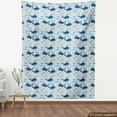 thumbnail image 3 of Ambesonne Whale Fabric by the Yard Upholstery, Big Size Mammal Fish Motif, 2 Yards, Pale Blue Multicolor, 3 of 4