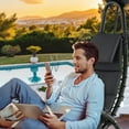 thumbnail image 6 of Mcombo Outdoor Chaise Lounge Chair W/Adjustable Canopy 4097（Grey）, 6 of 10