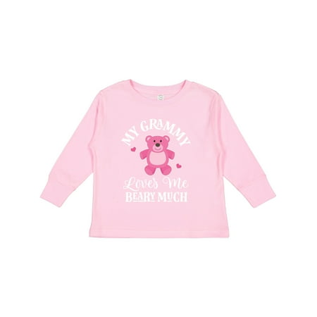 

Inktastic Grammy Loves Me Girls Bear Gift Toddler Toddler Girl Long Sleeve T-Shirt