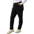 thumbnail image 2 of 32 Degrees Womens Knit Stretch Elastic Waist Twill Pant (Black, XXL), XX-Large, 2 of 6