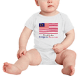thumbnail image 2 of Proud to Be Malaysian American Flag Cute Baby Romper Bodysuit For Boy Girl (White, 3-6 Months), 2 of 5
