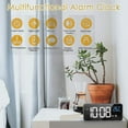 thumbnail image 2 of Led Display Digital Alarm Clock, Usb Charging Port, Sound Control, Alarm Ringtones, Volume And Brightness Adjustable, 12/24 H, Snooze Function, Bedroo, 2 of 3