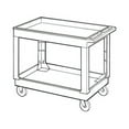 thumbnail image 5 of Rubbermaid Commercial Service/Utility Cart, Two-Shelf, 24w x 40d x 31.25h, Black -RCP9T6700BLA, 5 of 5