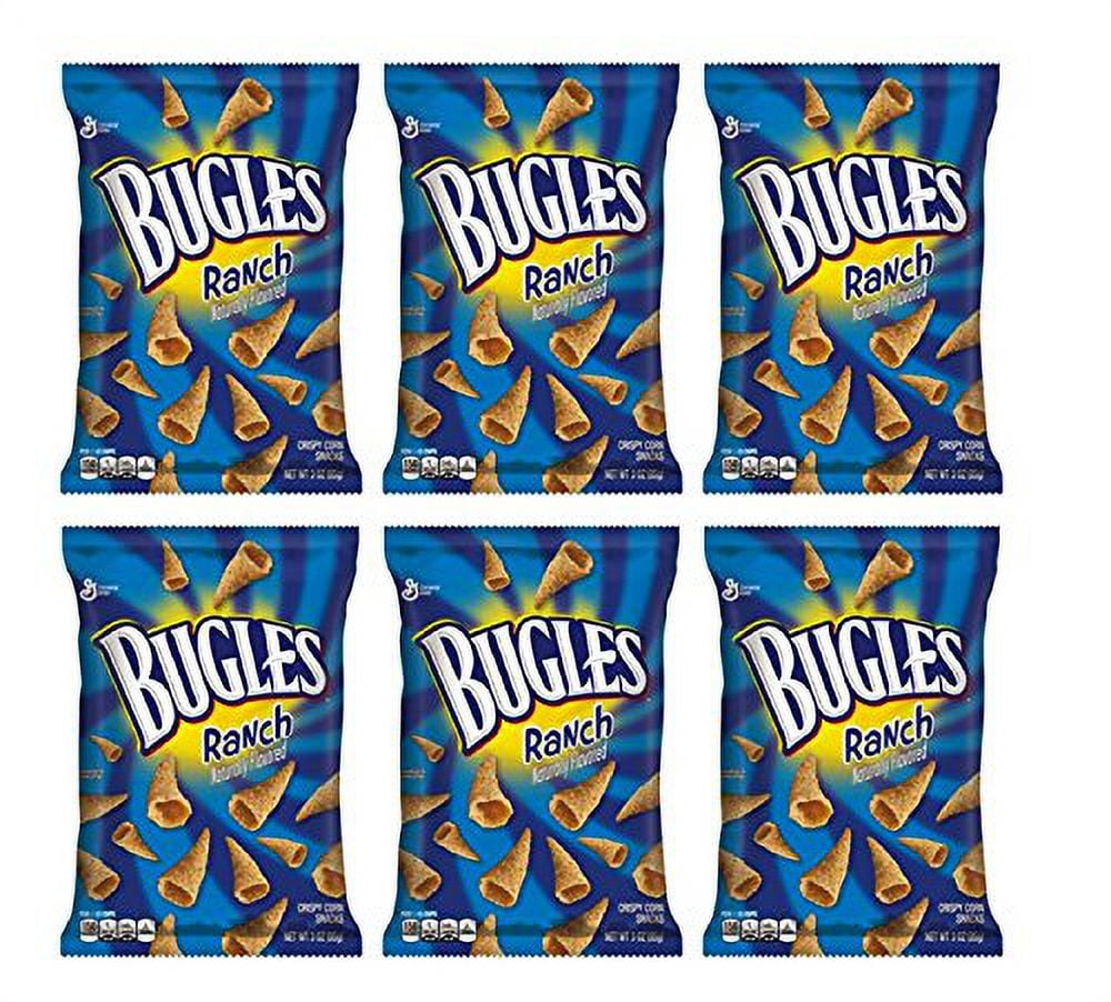BUGLES RANCH NATURALLY FLAVORED 3 oz / 85 g (6 in a Box) Crispy Corn