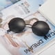 thumbnail image 2 of Gafas de sol redondas de Metal para hombre y mujer, lentes de sol populares, Retro, Vintage, a la moda, UV400, 2 of 4