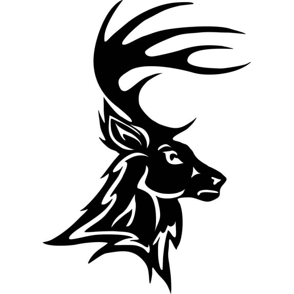 Beautiful Buck Deer with Rack Silhouette - Solid Steel Home Decor Decorative Accent Metal Art Sign