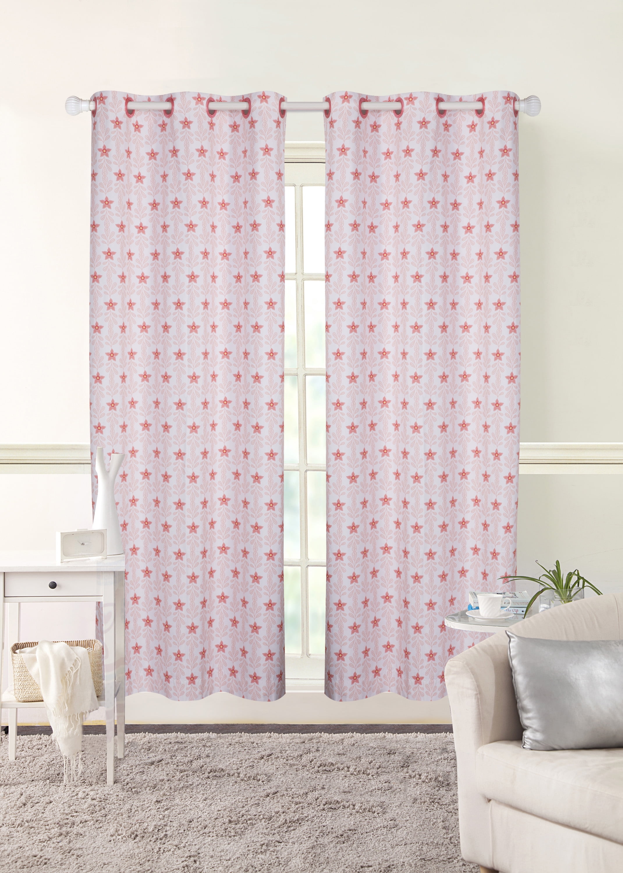 Kids Zone Home Linen Curtain 2 Panel Set with Grommet Multi-Color Dinosaur Pink Purple Aqua White New