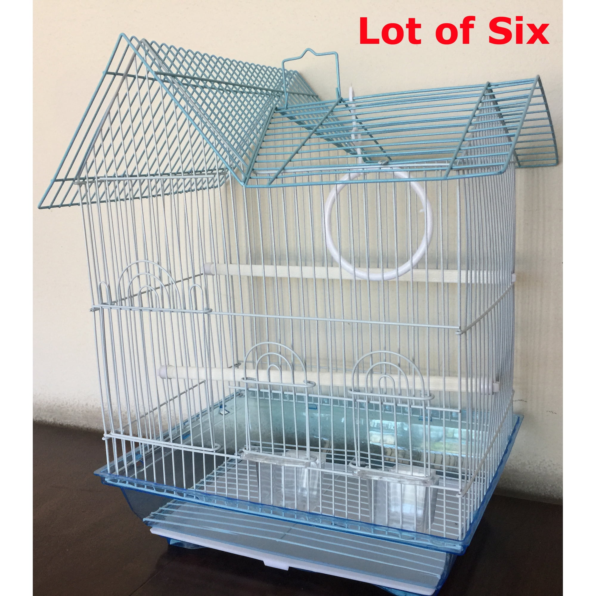 Lot of 6 Aviary Cockatiels Canaries Parakeets Finches Conures Small Bird House Home Cage