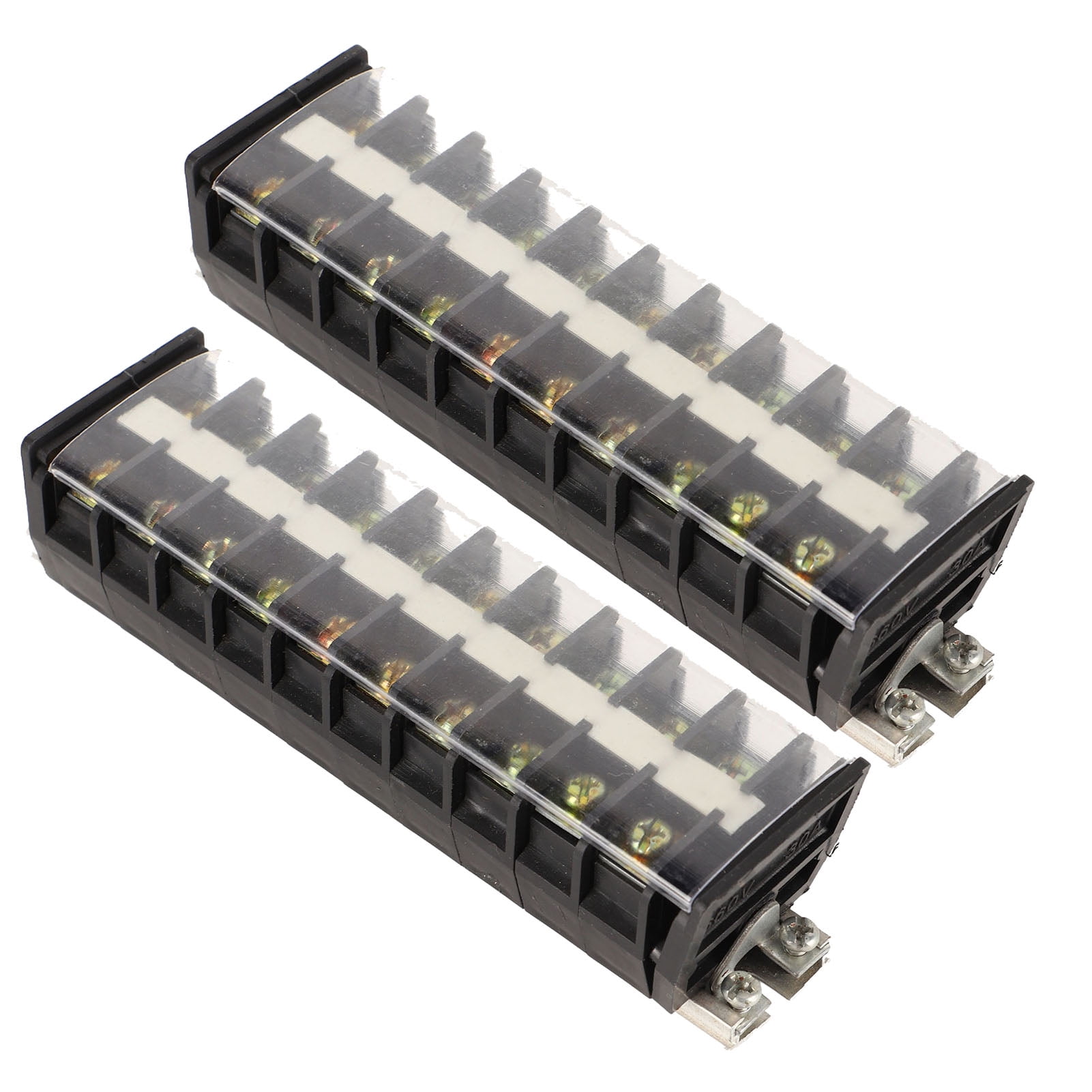 Heavy Duty Wire Barrier Block, 30A, 660V, Secure Copper Terminals  Clear Cover