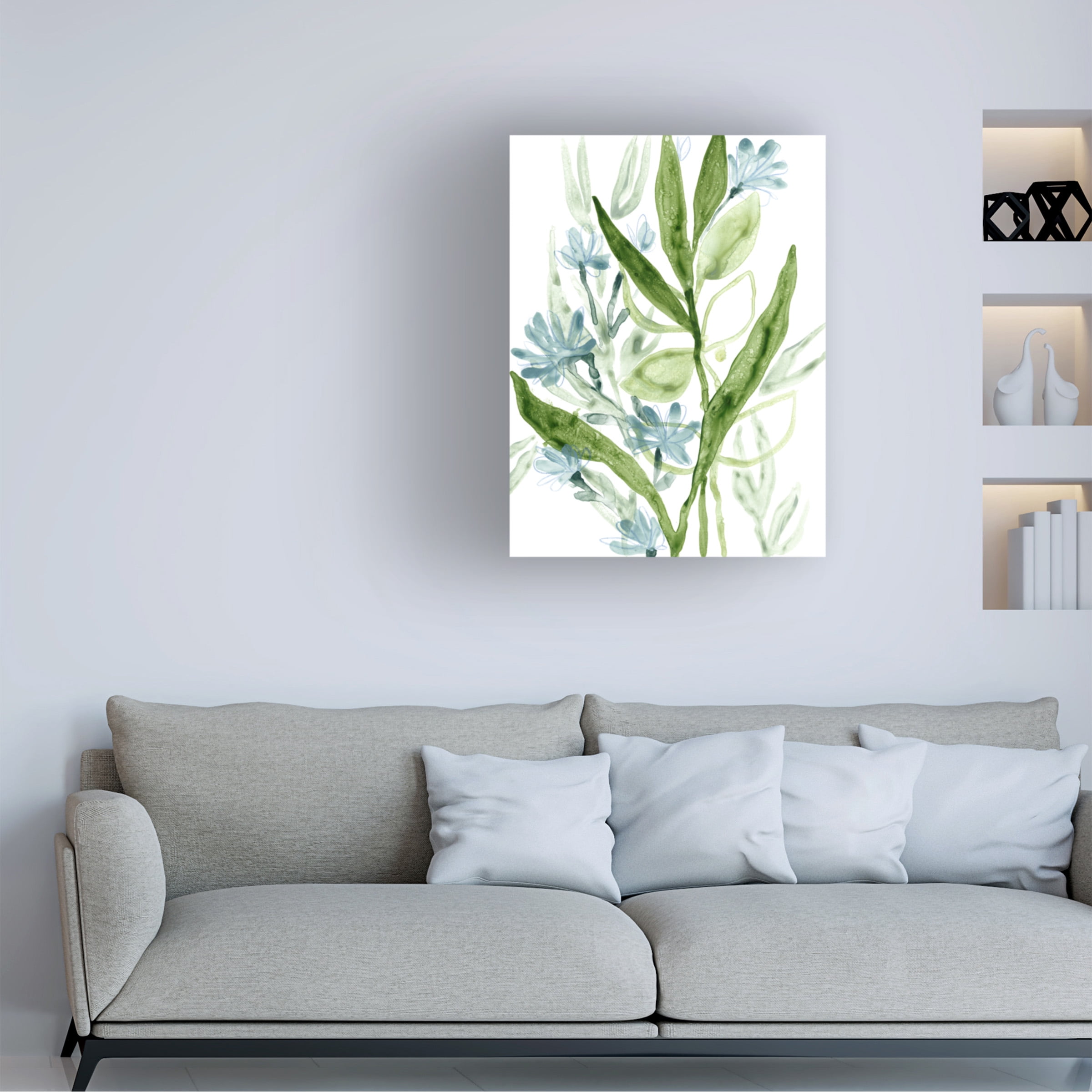 June Erica Vess 'Meadow Blues I' Canvas Art