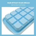 thumbnail image 6 of Ice Tray Silicone Set of 2,Silicone Ice Trays for Freezer with Spill-Resistant Removable Lid,Stackable Ice Cube Trays,24 Cubes Square Ice Cube Mold,BPA Free,Reusable Silicone Ice Cubes.（Blue）, 6 of 10
