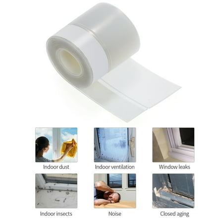 

3.3ft 1m Seal Strip Silicone Rubber Sealing Sticker Self-adhesive Seal Strip for Door Window Door Noise Stopper and Soundproofing Door Weather Stripping