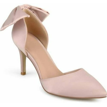 Nina Satin Pumps - Brinley Co. Womens Satin D'orsay Pointed Toe Bow Pumps