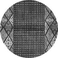 thumbnail image 1 of Ahgly Company Indoor Round Abstract Gray Modern Area Rugs, 4' Round, 1 of 4