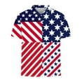 thumbnail image 5 of American Flag Shirt Mens Mens Independence Day Shirt Red White and Blue Shirt 4th of July Shirts Mens Mens Memorial Day Shirt Men's Summer Button Printed Short Sleeved Lapel Top, 5 of 7