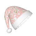 thumbnail image 2 of Haiem Easter Bunny Pattern Santa Hat Confortable Velvet Christmas Hat for Christmas Party Favors Fit for Adults and Kids, 2 of 6