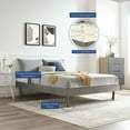 thumbnail image 7 of Modway Billie Full Rubberwood and MDF Wood Platform Bed Frame in Gray, 7 of 7