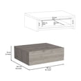 thumbnail image 7 of Floating Nightstand with Rustic Wooden Storage Drawers, Modern Wall Mounted Bedside Table, Wall Storage Decorative Cabinet for Bedroom, Living Room, Student Dormitory, Light Gray, 7 of 7