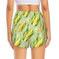 thumbnail image 2 of Lsque Fresh Sweet Corn Printed Women's Running Shorts with Liner Pockets,Elastic Quick Dry Workout Athletic Gym Yoga Shorts,Womens High Waist Shorts-Medium, 2 of 9