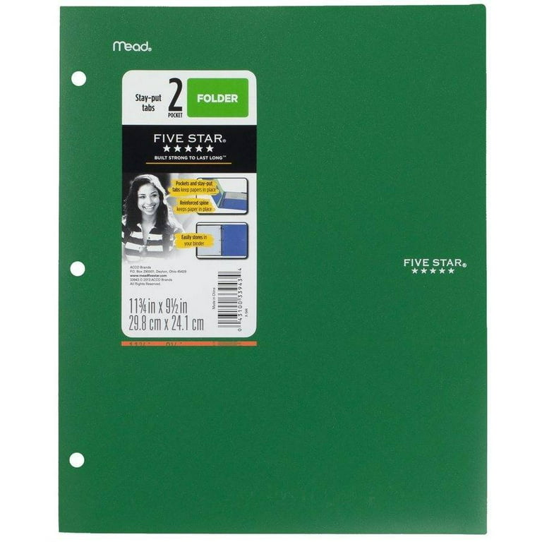 Folder with Clear Sleeves, 5 Tab Plastic Sleeves, 375038632