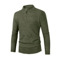 thumbnail image 3 of Vedolay Mens Pullover Sweaters Round Neck Long-Sleeved Leopard Print Hooded Sweater Top Green,M, 3 of 3