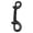 115 mm Black, variant on GARENDE Double Ended Bolt Snap Clip for Water Bucket Equine Linking Dog Leash Collar 115 mm Black