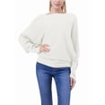 thumbnail image 2 of Women'S Solid Color Oversized Batwing Sleeve Boat Neck Long Sleeve Knit Sweater Loose Pullover White One size, 2 of 6
