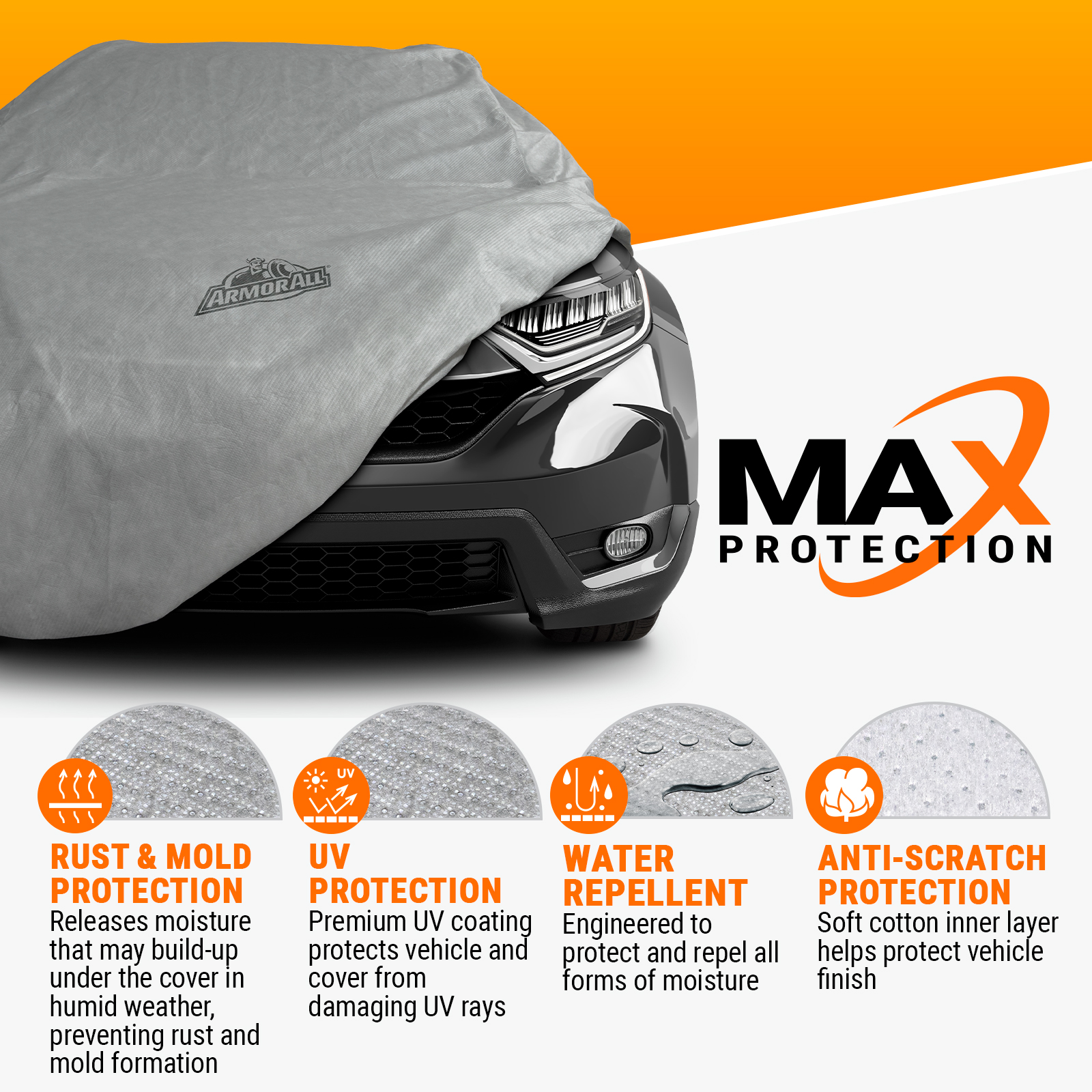 Armor All SUV Cover, Heavy Duty All Weather Protection, Fits SUVs Length up  to 186