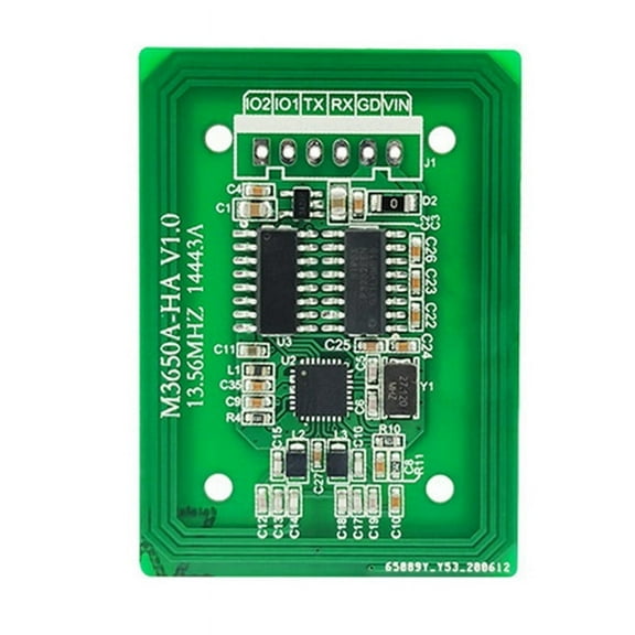 M3650A-HA RFID Reader Writer 13.56MHz IC Card Reader RS232 3.3-5V RFID Tag Reader F08 S50 S70 Card Reader Module,1 * Module,Green