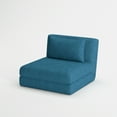 thumbnail image 3 of A&D Home Santa Polyester Futon Convertible Chair, Blue, 3 of 9
