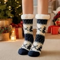 thumbnail image 4 of Lumtrix Women's & Men's Christmas Fuzzy Slipper Socks with Grippers Super Soft Warm Fleece Lined Cozy Home Socks Winter Gifts K One Size, 4 of 5