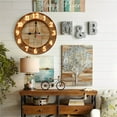 thumbnail image 4 of Luxury Illuminated Wall Clock Roman Numerals Decor 10-Inch Silent Wooden Wall Clock, Battery Operated (AA Batteries Not Included), Artistic Home Decor, 4 of 7