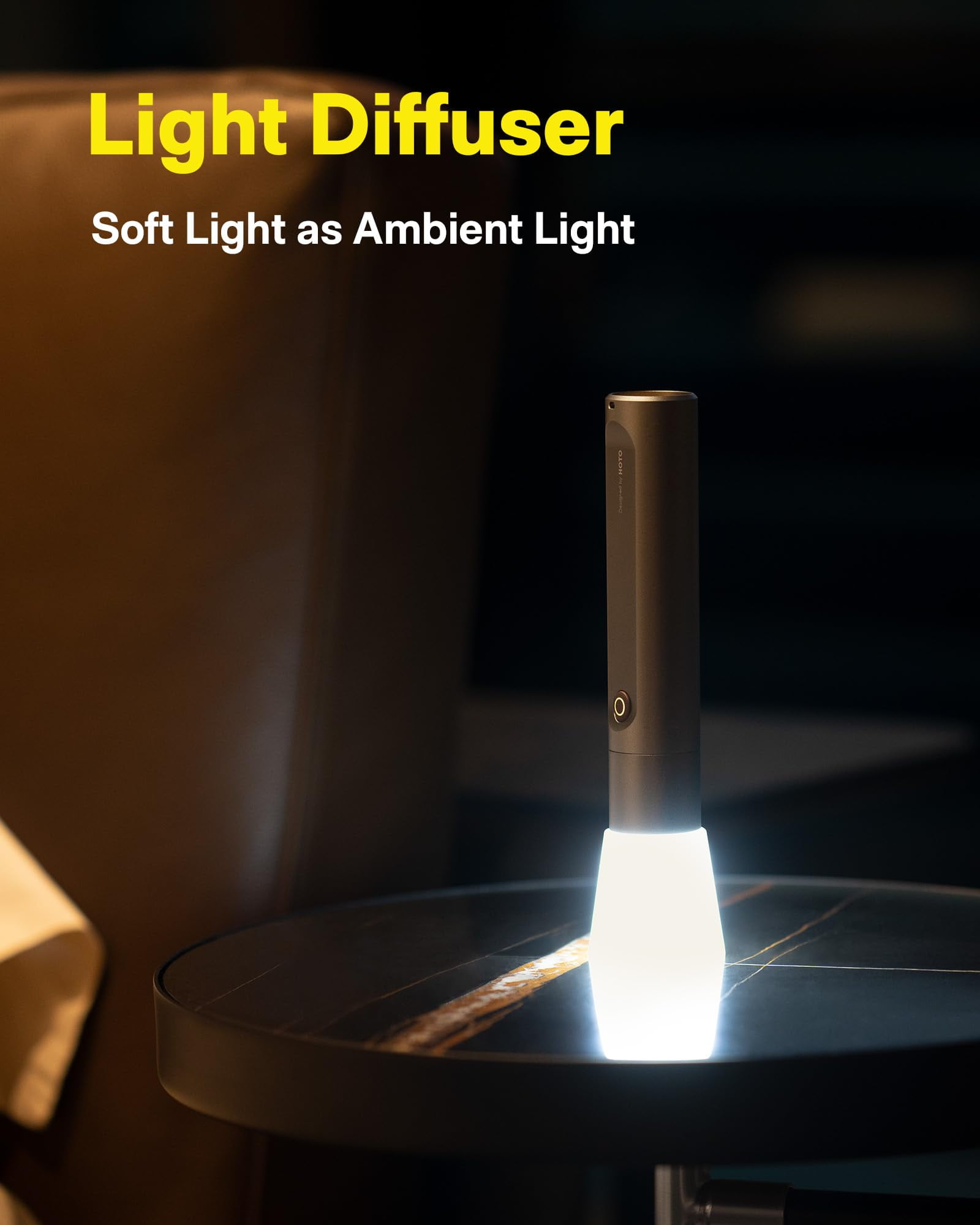 HOTO Flashlight Fit, LED Rechargeable, Usb-C Charging, 3 Modes, Up to 24 Hours, 1500mAh, 280 Lumens, 656ft, IP55 Waterproof
