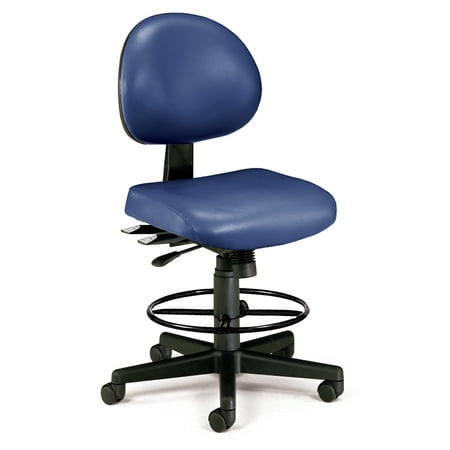 - Office furniture NAVY Model 241-VAM-DK 24-Hour Ergonomic Multi-Adjustable Vinyl Armless Task Chair with Drafting Kit