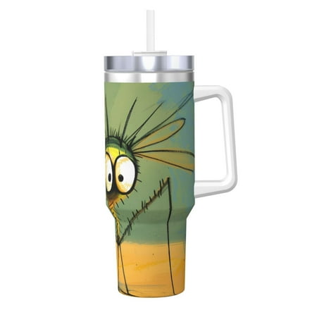 

Uemuo Quirky Cartoon 123 Print 40oz Ice Bully With Handle And Straw Stainless Steel Vacuum Insulated Cup And 2 In 1 Straw Lid Insulated Travel Tumbler