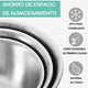 thumbnail image 4 of Juego De Tazones De Grado Alimenticio De Acero Inoxidable 5 Pcs, Plata, 4 of 5