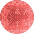 thumbnail image 1 of Ahgly Company Indoor Round Oriental Red Industrial Area Rugs, 5' Round, 1 of 4