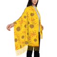 thumbnail image 4 of Sikiie Sun Flowers Shawl Wraps Big Scarf Tassel Fall Winter Thick Scarf Warm Shawl Women Fall Gifts, 4 of 8