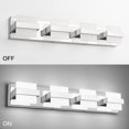 thumbnail image 4 of Bathroom Light Fixtures, 4-Light LED Bathroom Vanity Lights Over Mirror, Dimmable Modern Bathroom Lighting (Chrome, 4-Light), 4 of 8