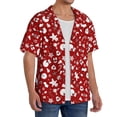thumbnail image 2 of Sikiie Red Christmas Cheer. Men's Cuban Shirt, Hawaiian Shirts, Business Casual Button Down Shirts, Short Sleeve Shirt-X-Large, 2 of 5