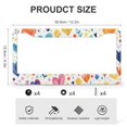 thumbnail image 3 of Colorful Hearts License Plate Cover 2 PCS Colorful Love Heart Personalized License Plate Frame for Women Men US Vehicles 2 Round Holes Aluminum License Plate Frame, 3 of 6