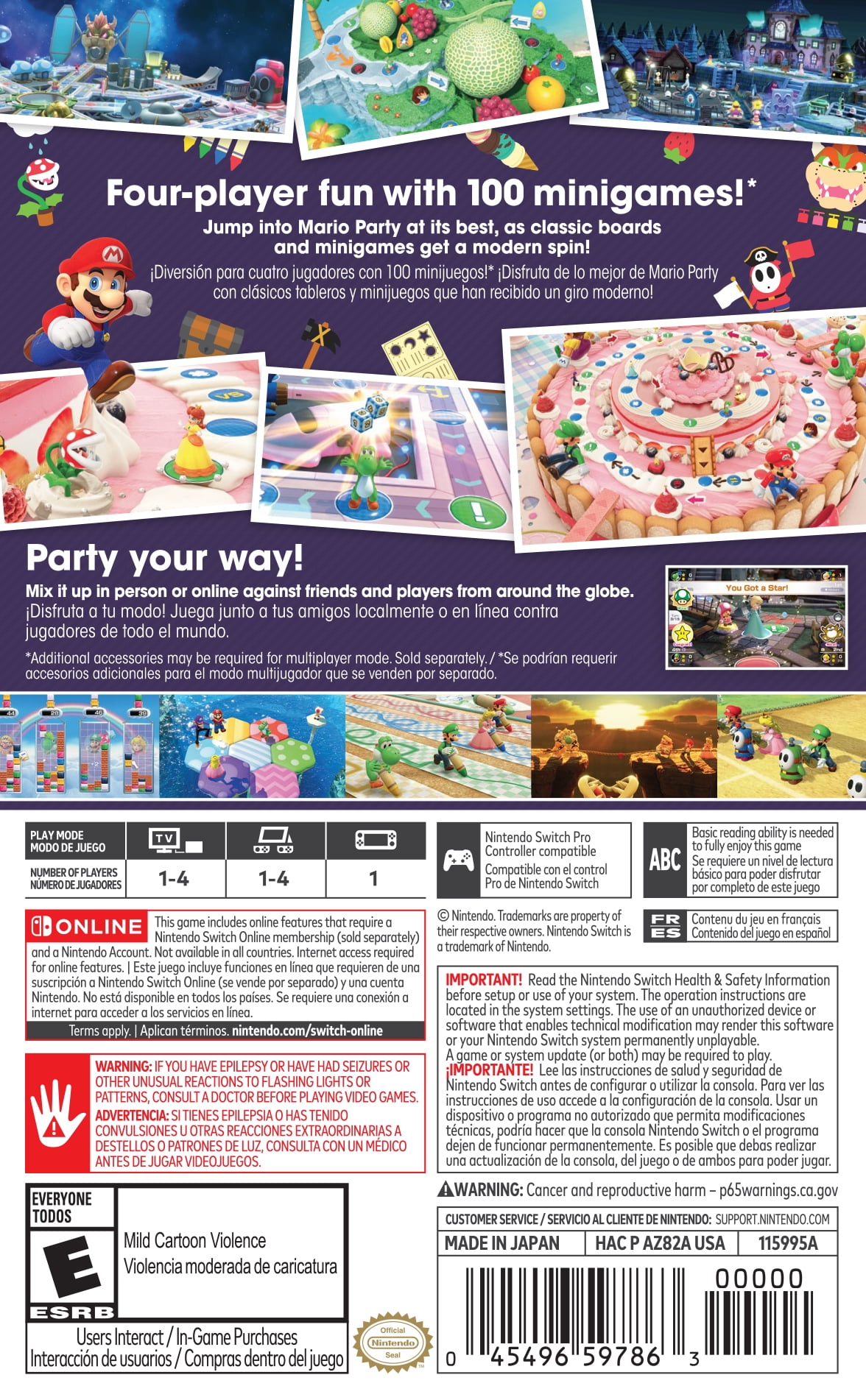 Jogo Mario Party Superstars Nintendo Switch - Hbcpaz82a