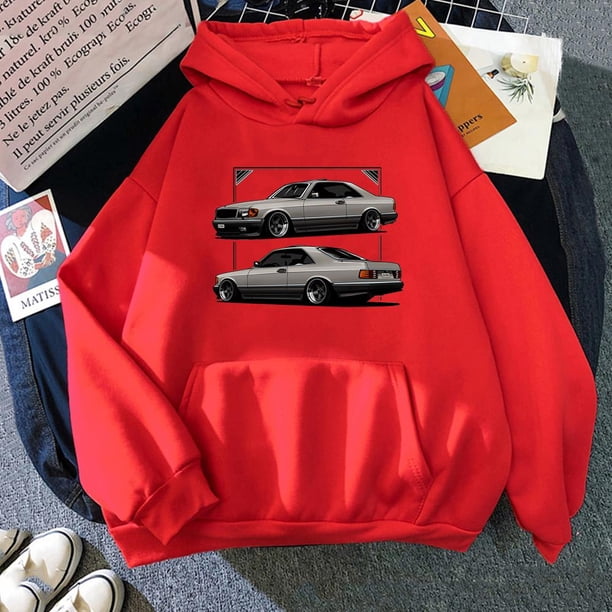 Sudaderas con capucha de Anime japonés para hombres y mujeres, sudadera gruesa de manga larga Vintage, ropa de coche con bolsillo de Hip Hop, inicial D, Invierno