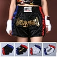thumbnail image 7 of Anotherboxer Unisex Muay Thai Boxing Shorts Breathable MMA Kickboxing Fighting Black, 7 of 7