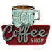 thumbnail image 3 of Hot Coffee Shop Embossed Metal Sign - Vintage Diner Coffee Sign For Kitchen Office Or Coffee Bar, 3 of 10